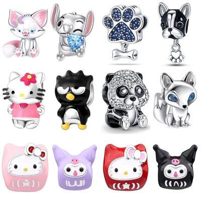 925 Silver Charm Fit Original Bracelet Jewelry Pendant Dog Pandent Sparkling PAWS Bead Sisters Dangle Trinkets