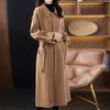Design Sense Niche Double-sided Wool Coat Women's Extended Autumn and Winter New Loose and Thin Fur Coat