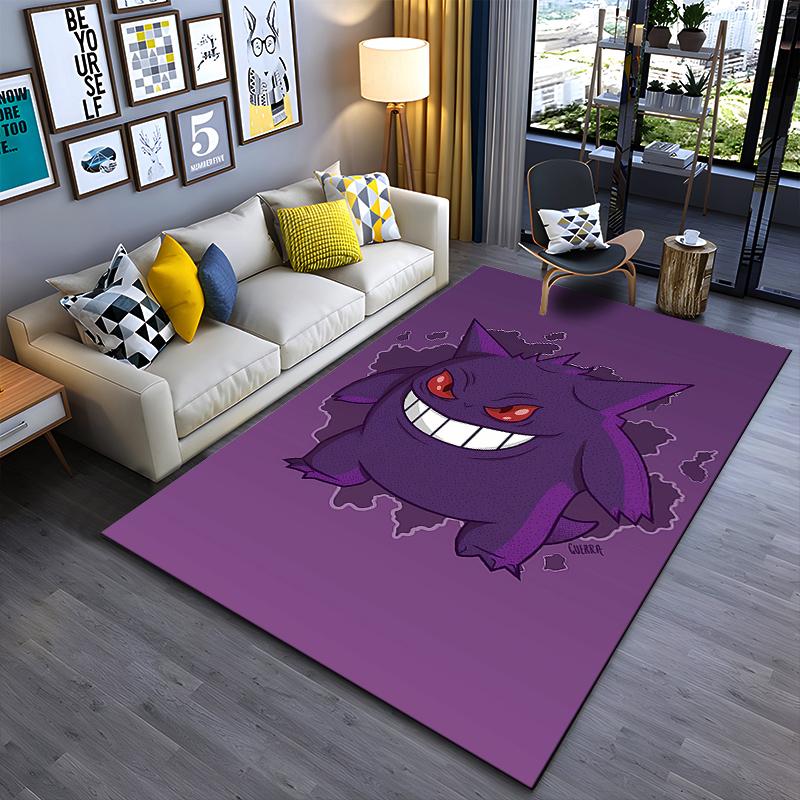

Pokémon Gengar Pattern Non-slip Flannel Carpet, Machine Washable, Soft, for Living Room and Bedroom Home Use 40x60cm( 15x23in )