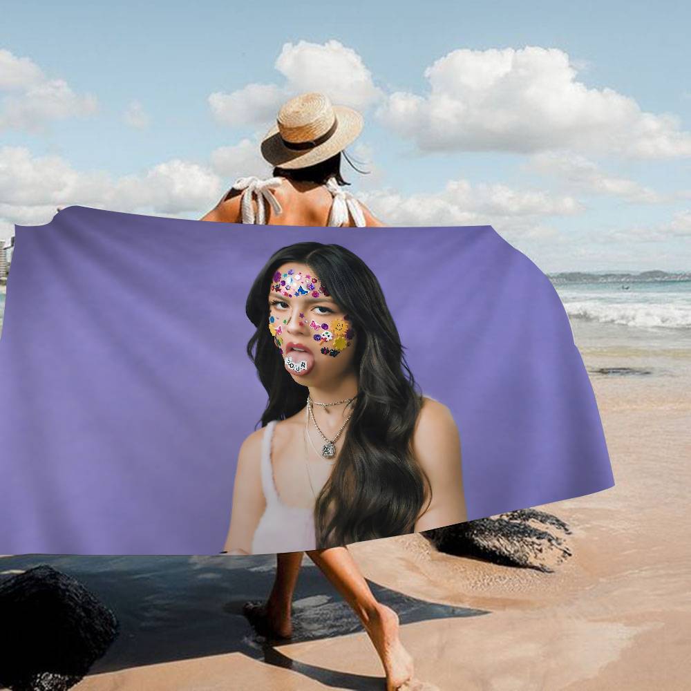 Singer O-Olivia R-Rodrigo Beach Towel Colorful Bath Towels Girl Microfiber Quick Dry Sand Free Beach Yoga Spa Gym Pool