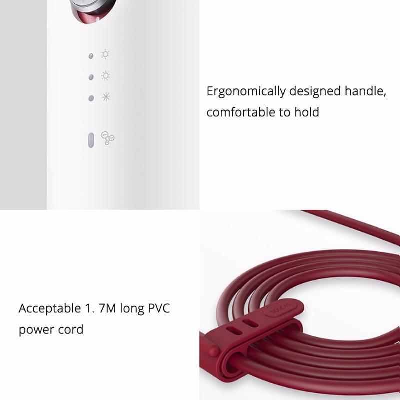 Original Xiaomi Mijia Soocas H3S Anion Hårtork Aluminium Legering Body 220V 1800W Luftuttag Anti-Hot Innovativ Avvikelse Design Hårvård Fön