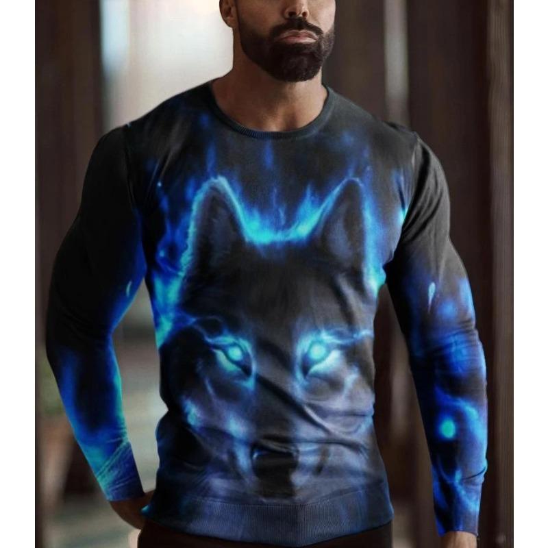 

Мужская женская футболка, модная, новая, с изображением животных, льва, граффити, красочный принт, модные, с длинным рукавом, спортивные, 3D футболки 6XL