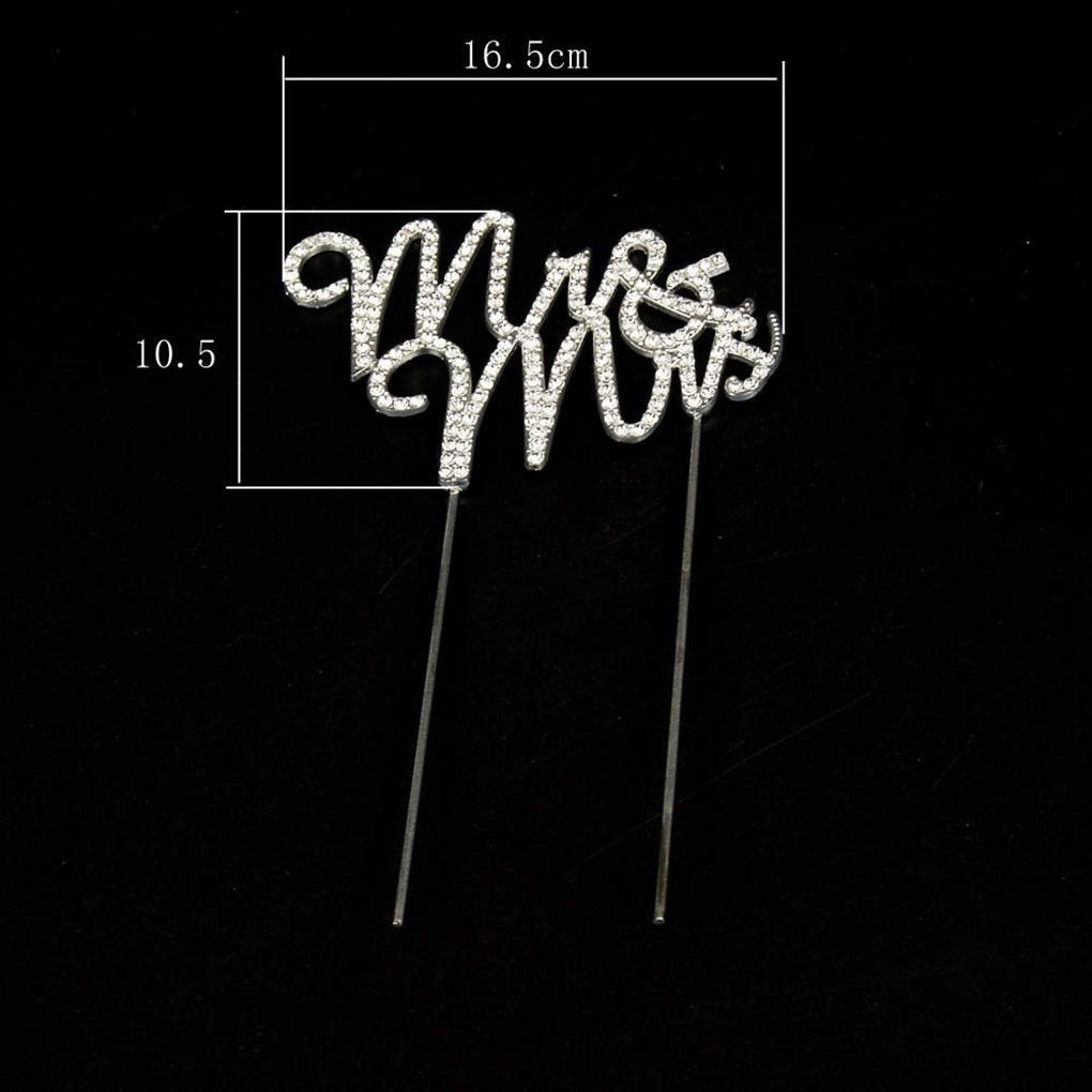 Silberner Hochzeitstortenaufsatz Dekoration Pick Strass Verlobung Jubiläum Tortenaufsatz