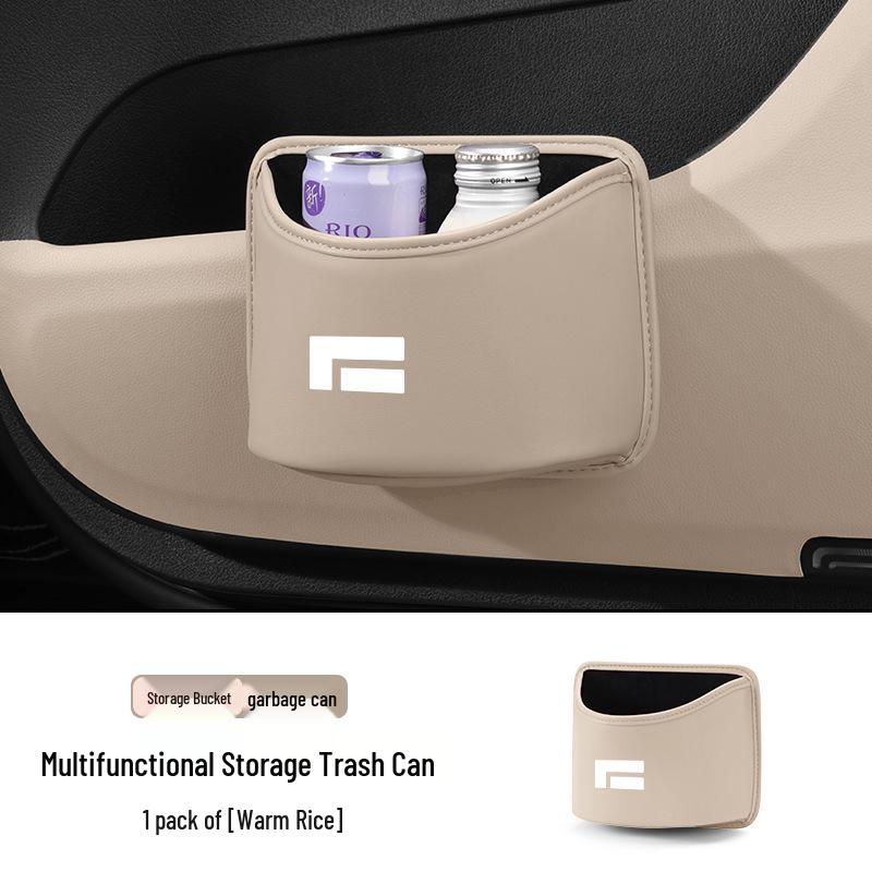 Multifunctional Car Trash Can & Umbrella Holder with Cup Organizer