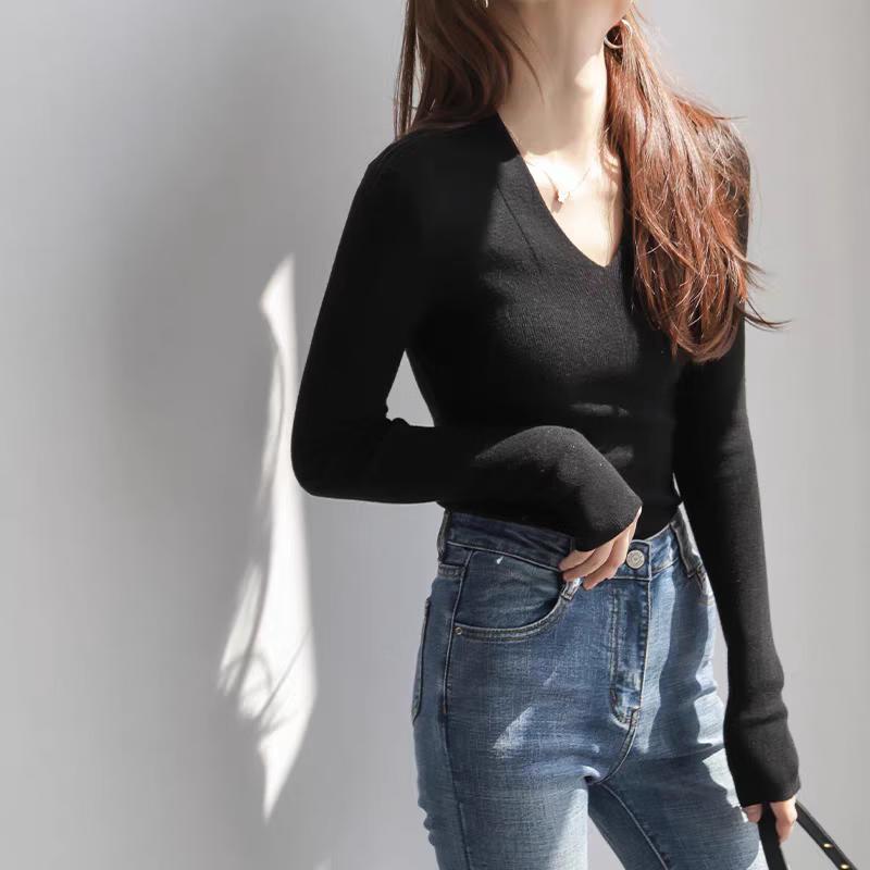 La Chapelle Women's High-Elastic Polo Neck Knit Short Sleeve Top