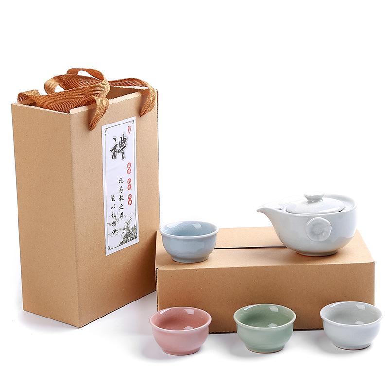 Billiges Teeservice, Reise, eine Kanne vier Tassen, Keramik-Geschenkbox, Geschenke für Firmenveranstaltungen, Geschäfts-Souvenirs