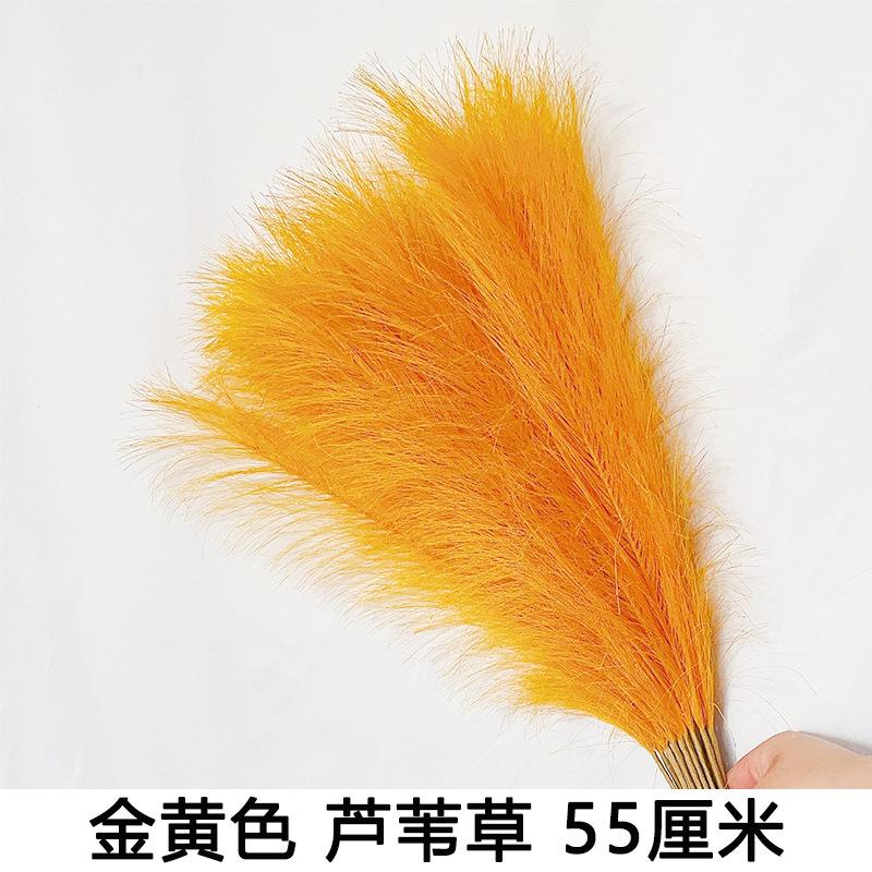 Искусственный рогоз, домашнее свадебное украшение, напольные имитационные зеленые растения One Size оранжевый