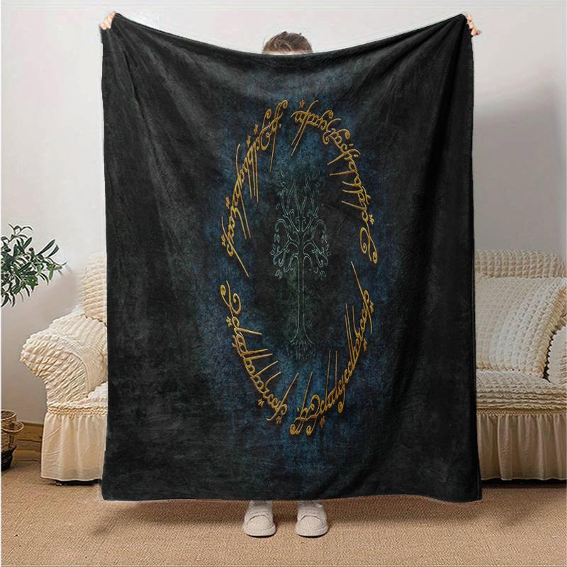 Elven Script Circle of Power Wall Art DecorPrint Blanket, Soft Blanket For Sofa Office Bed And Travelling Daughter Birthday Gift esj355