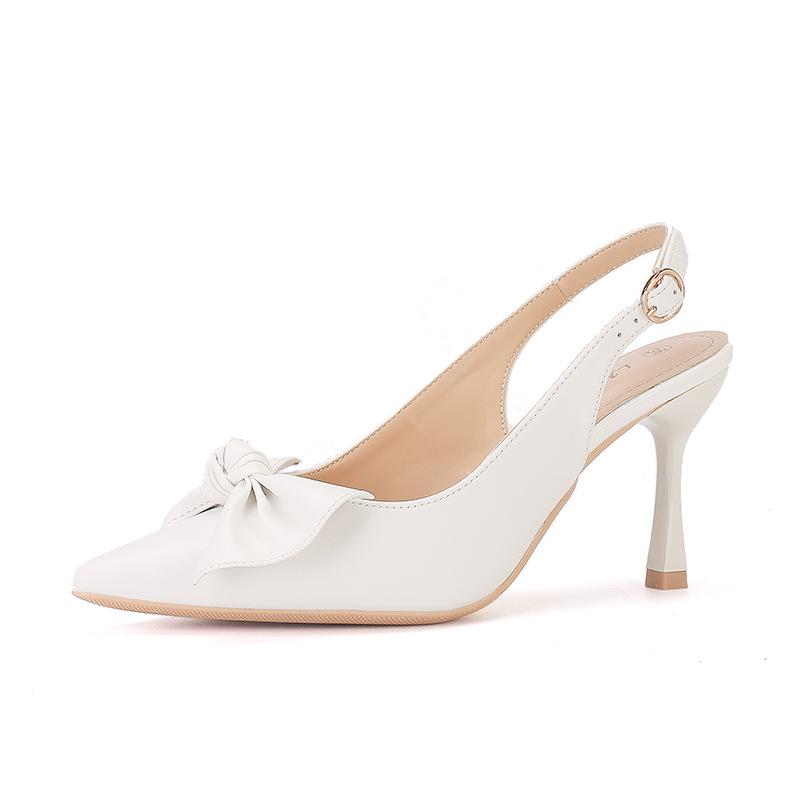 Damen Stiletto Spitzschuh Rückenfrei High Heels - Weiches Mikrofaserleder