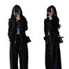 Women's Autumn & Winter Casual Sweatshirt & Wide-Leg Pants Set - Hong Kong Style Slimming Hooded Running Two-Piece