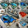 Tapis Créatif Océan 3D Dauphin Grotte Lave pour Décoration de Salon Tapis de Canapé Tapis de Jeu pour Enfants Chambre à Coucher Côté Lit Tapis Doux Paillasson