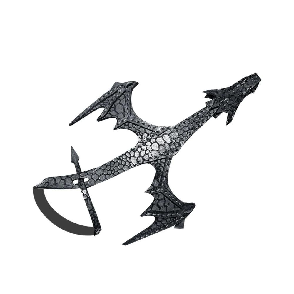 

Кожаный браслет из ПУ кожи Регулируемая длина Рукавицы-драконы Перчатка-дракон Аксессуары для косплея чёрный