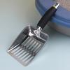 Cat Litter Scoop Stainless Steel Mesh Scooper Metal Kitten Poop Sifting Shovel with Rubber Handle for Cat Litter Box