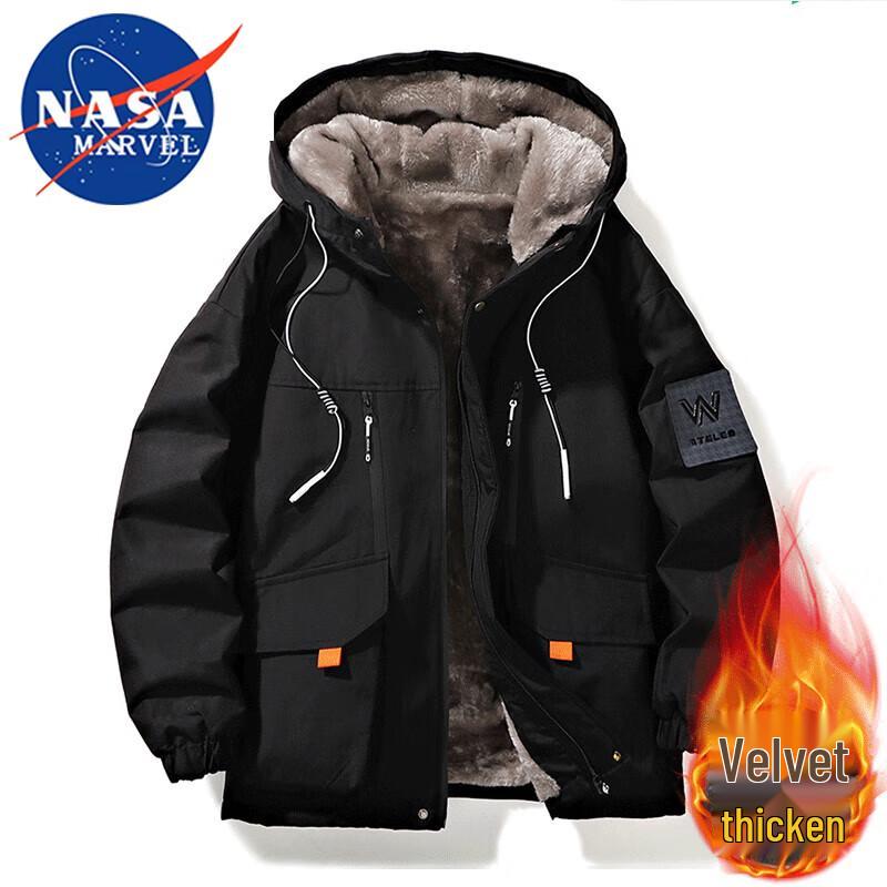NASA MARVEL Men's Winter Hooded Fleece Jacket