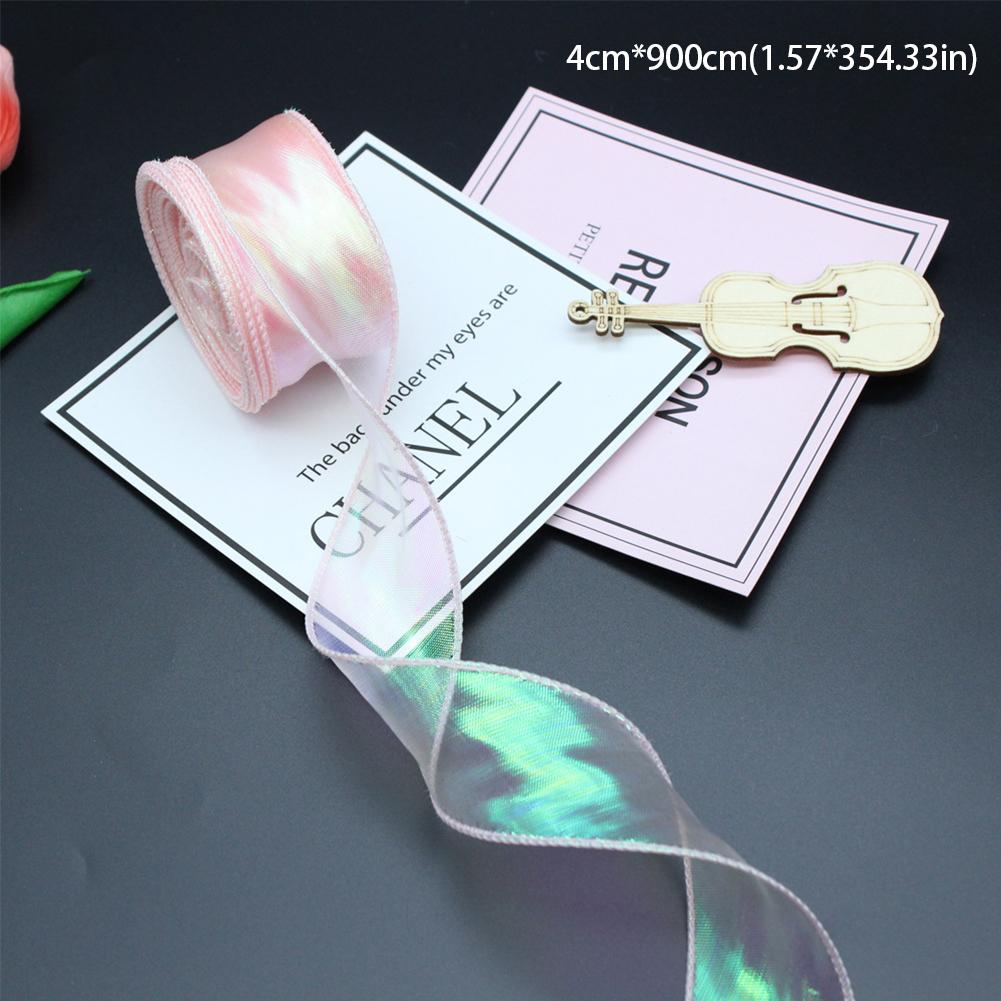 

10 метров/рулон органза пряжа лента упаковочный материал для цветов флорист упаковочные материалы снежная пряжа лента волнистая лента