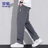 ROMON Men's Summer Ice Silk Loose Straight-Leg Casual Pants