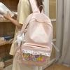 Schultasche Japanische Schultasche weiblich Mittelschule Schmerztasche Hoher Wert Spitze Nische Transparentes Fach Rucksack Leicht und einfach