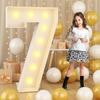 0-9 Numbers Giant Birthday Figure Light Up Balloons Birthday Balloon Frame  Party Decoration
