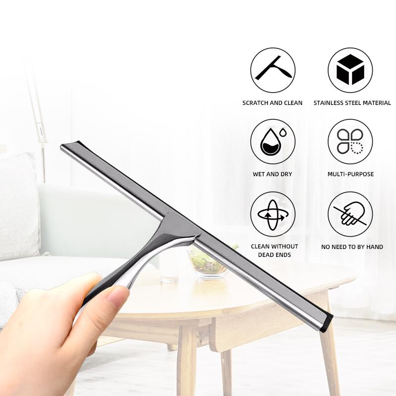 Window Cleaning Squeegee Glass Wiper Scraper Cleaner with Silicone Blade Holder Hook Luxury Customized Window Squeegee for Car