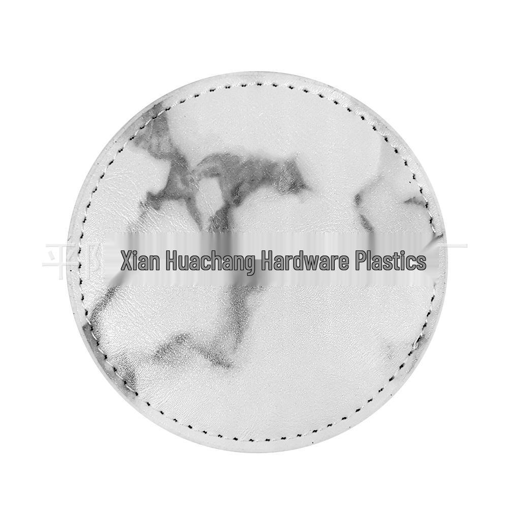 PU Heat-Resistant Non-Slip Round Leather Coaster Placemat - High Temperature Insulation Pad
