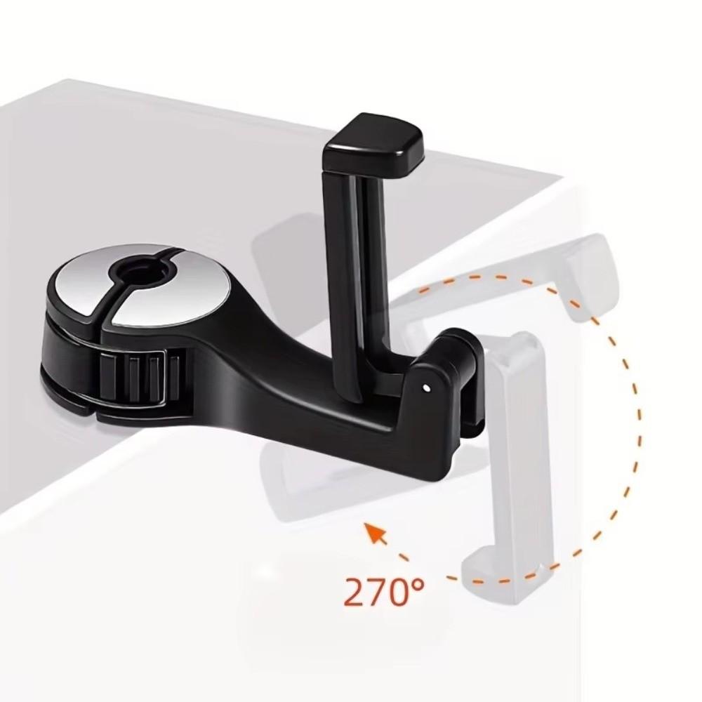 Universal 2 In 1 Car Hook Lock Buckle Hidden Car Mount Stand Hanging Storage Adjustable Headrest Hook For Rear Seat