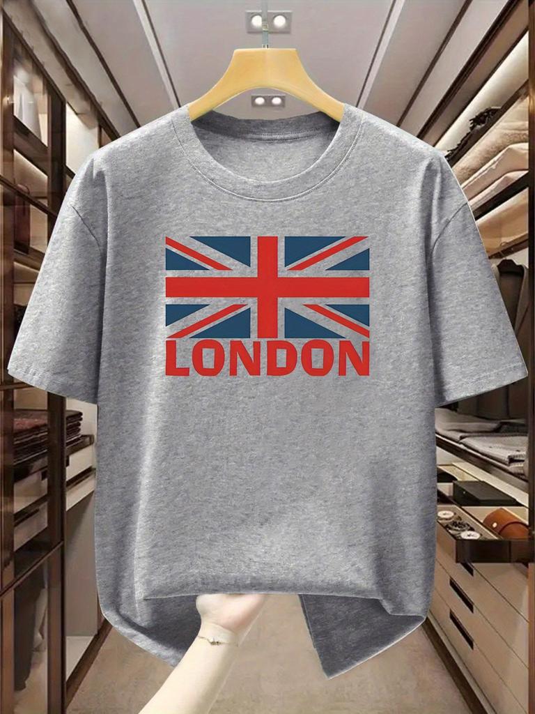 Largesized Mens Tshirt 100 Cotton Featuring The British Flag Design A Summer Comfortable and Casual Shortsleeved Tshirt