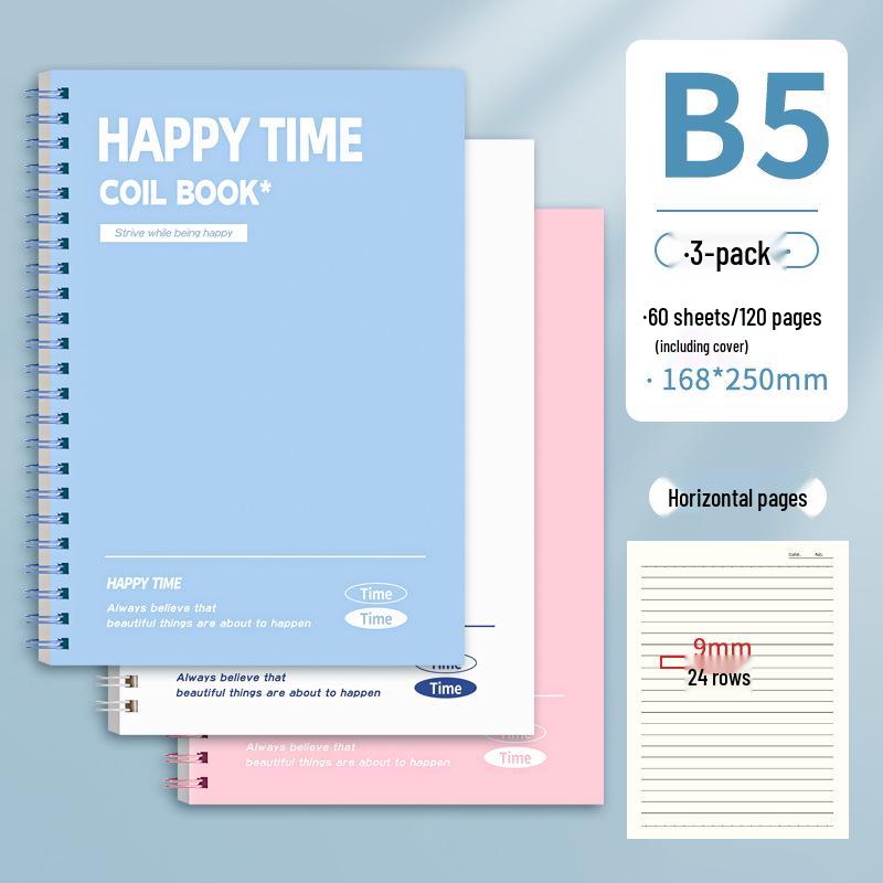 Colorful B5 Coil Notebook: A5 High-Value Journal for Study, Record, and Diary - Perfect for Students.