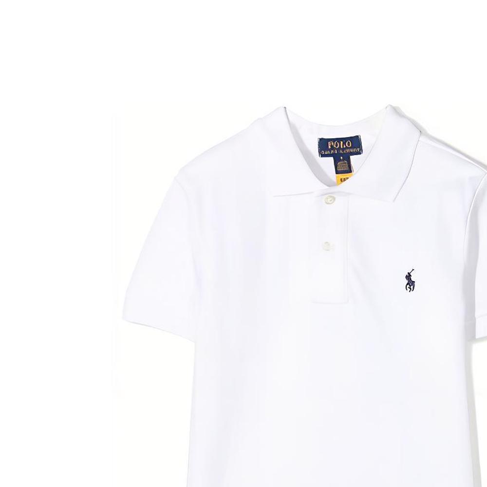 Polo Ralph Lauren Logo Embroidered Breathable Solid Color Short Sleeve T-Shirt Kids Tops White 322603252-004