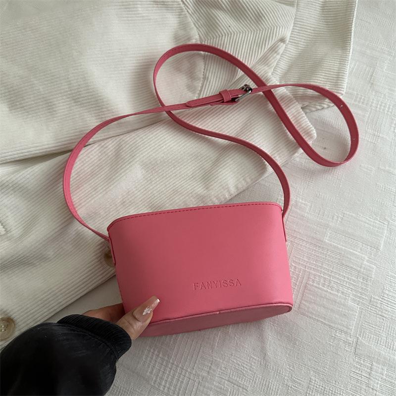 Korean Mini Bucket Bag Trendy Simple PU Leather Shoulder Bag For Girls Casual Daily Shopping Travel School Fashion Satchel