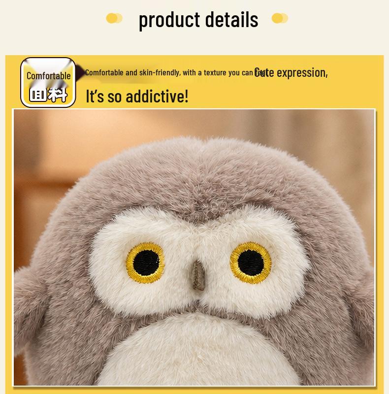 Super Cute Small Kawaii Three-Color Baby Owl Plush Doll - Perfect Girlfriend Birthday Gift