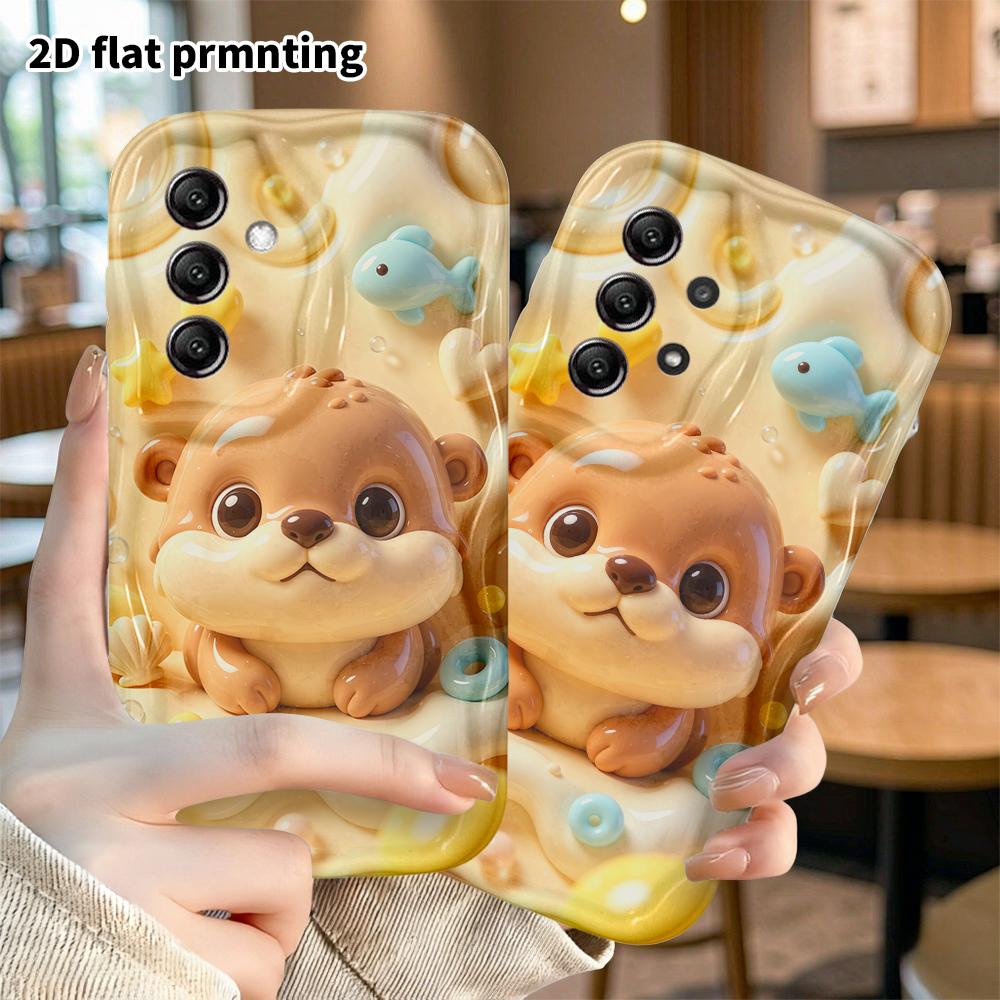 Phone case: 2D flat, suitable for Samsung Galaxy A34 A35 M05 M06 S20 S22 S21 FE Plus 5G protective case, gradient little panda, perfect holiday gift f