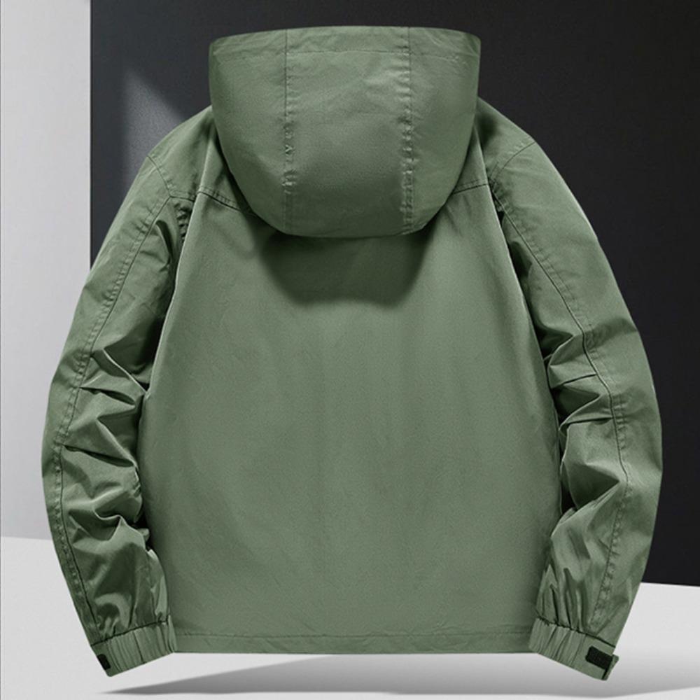Winter Multiple Pockets Man Coats Loose Leisure Solid Windproof Tops New Man Coat Autumn Coats Man