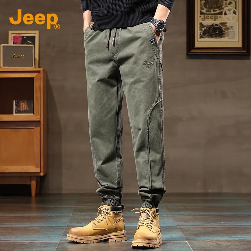 JEEP Men s Loose Fit Cotton Jogger Cargo Pants L