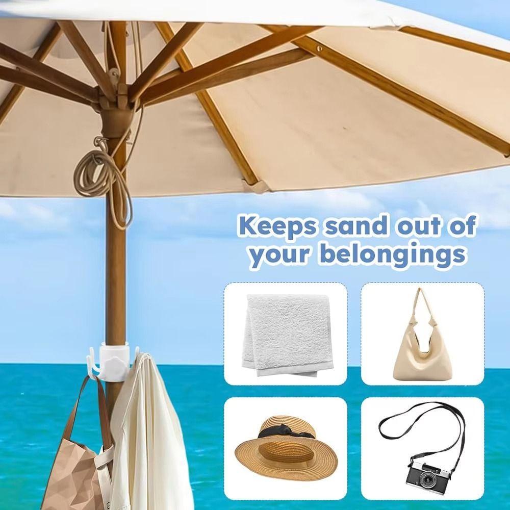 with Hanging Hook Camping Umbrella Base 4 Nails Outdoor Flag Pole Holder Courtyard