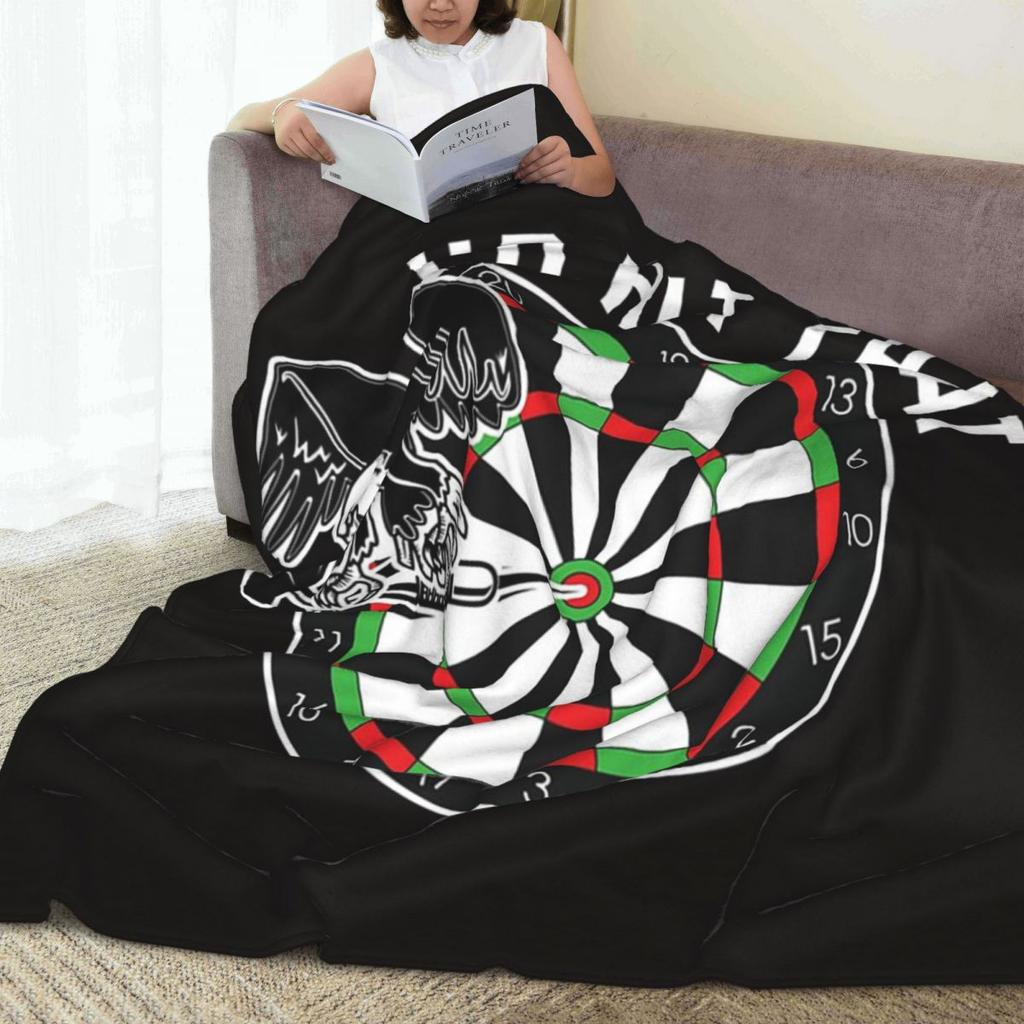 Darts Player Bullseye Dart Board Arrow Aim Blanket Fleece Sofa Throw Blanket Breathable for Couch Bedding Throws Bedspread Quilt