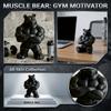 3D Printed Muscle Bear Figurine Gym Enthusiast Fitness Sculpture Home Office Desk Decoration Collectible Art Piece