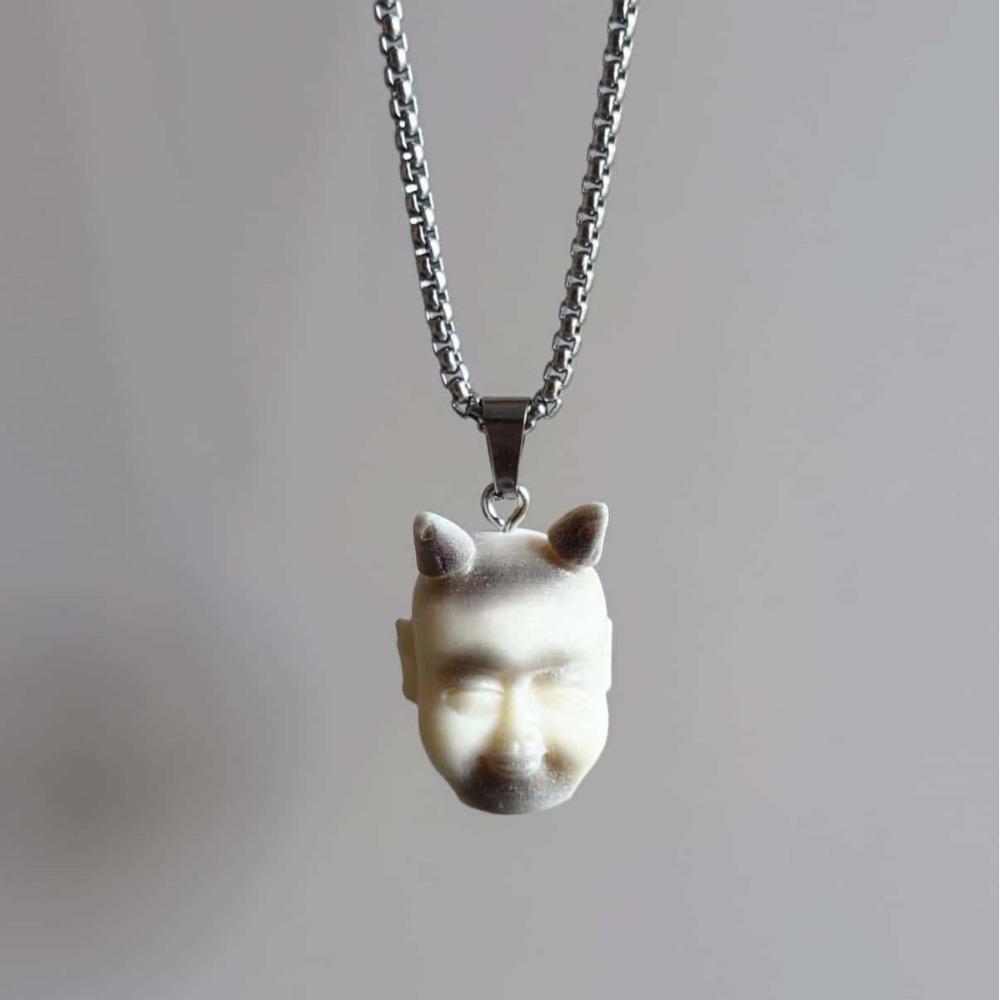 Goth Creative Handmade Resin Horror Dolls Baby Pendant Dangle Earrings Necklace for Women Halloween Demon Slayer Scary Jewelry
