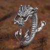 Buyee   Copper Male Unique Ring Finger Elegant Chinese Drag Open Ring For Men Fashion Animal Fine Jewelry Circle