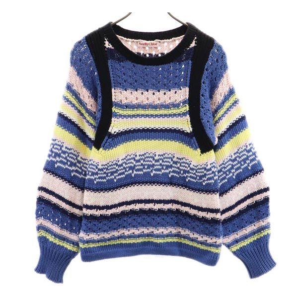 SEE BY CHLOE Design knitting Long sleeve Design knitting sweater knit Women Used