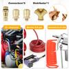 Brass Compressed Air Distributor 200 PSI Air Switch 1/4 Male Plug Nipple Compressed Air Hose Compressor 2-Way Couplings