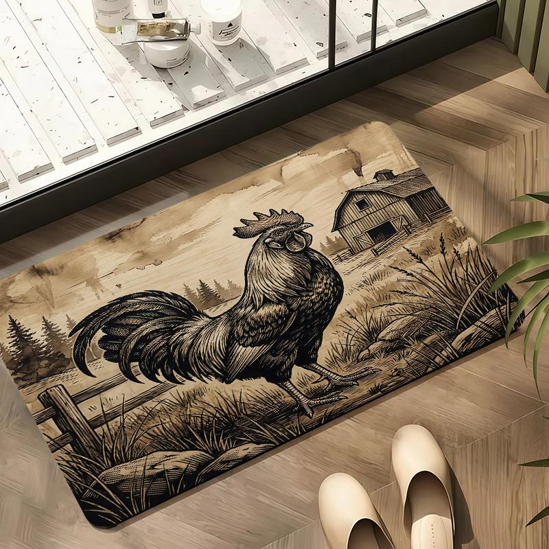 2025 New RoosterCarpet Rug for Living Room Bedroom Home Sofa Decoration,Kids play Non-slip Floor Mat