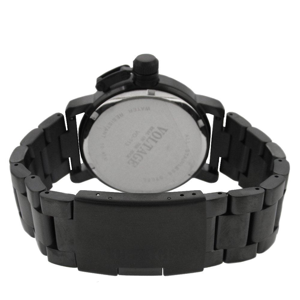 Voltage Watch SURVIVE Black Gold Skull Military Date Watch [Voltage] VO113B-02M-GD Men's