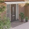 VidaXL Door Awning, Solar Canopy with Support, Rain Protection Shelter, Entrance Awning for Door Patio, Grey and 153592