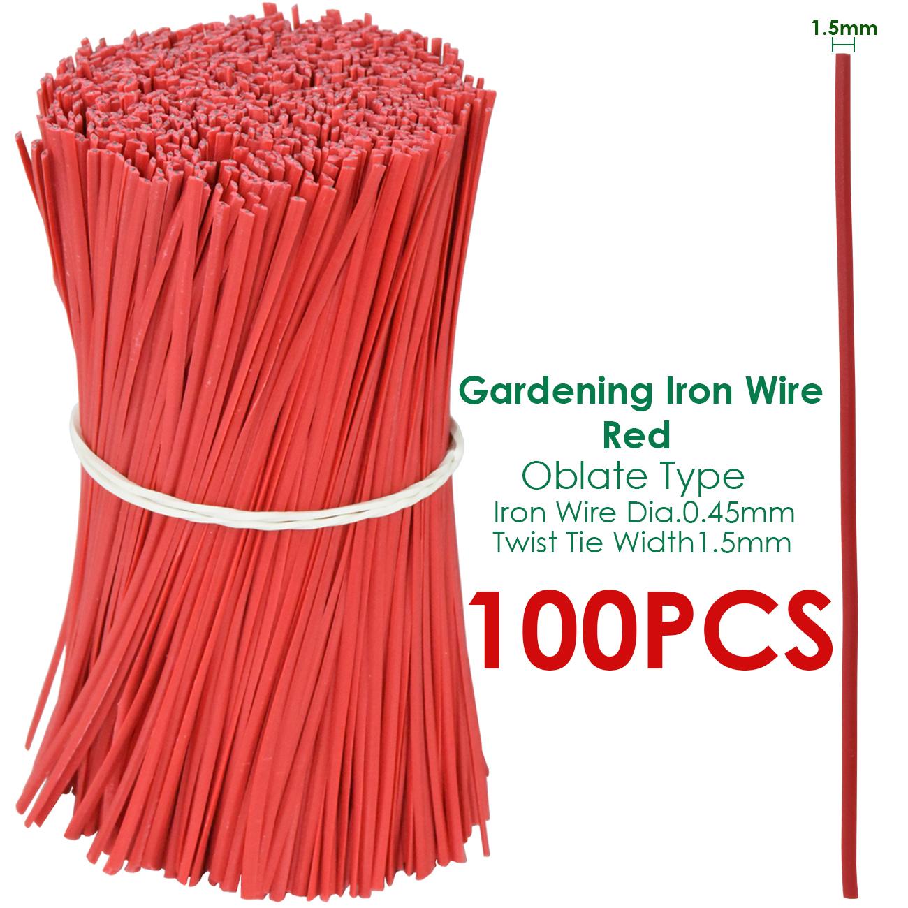 

100 шт. садовые кабельные стяжки многоразовые сплющенные железные проволочные стяжки для садовых цветов растений вьющихся лоз с покрытием фиксирующие струны инструменты 8cm