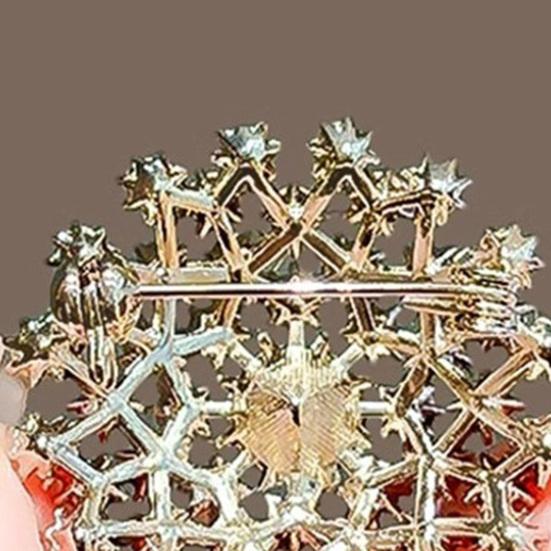 Women Brooch Sparkling Colorful Rhinestones Decor Dandelion Design Lapel Pin Sweater Scarf Badge Clothing Bags Accessories