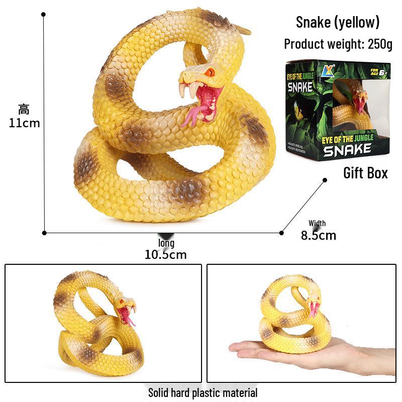 Large Cobra Python Halloween Prank Toy - Children s Cognitive Animal Model Ornament