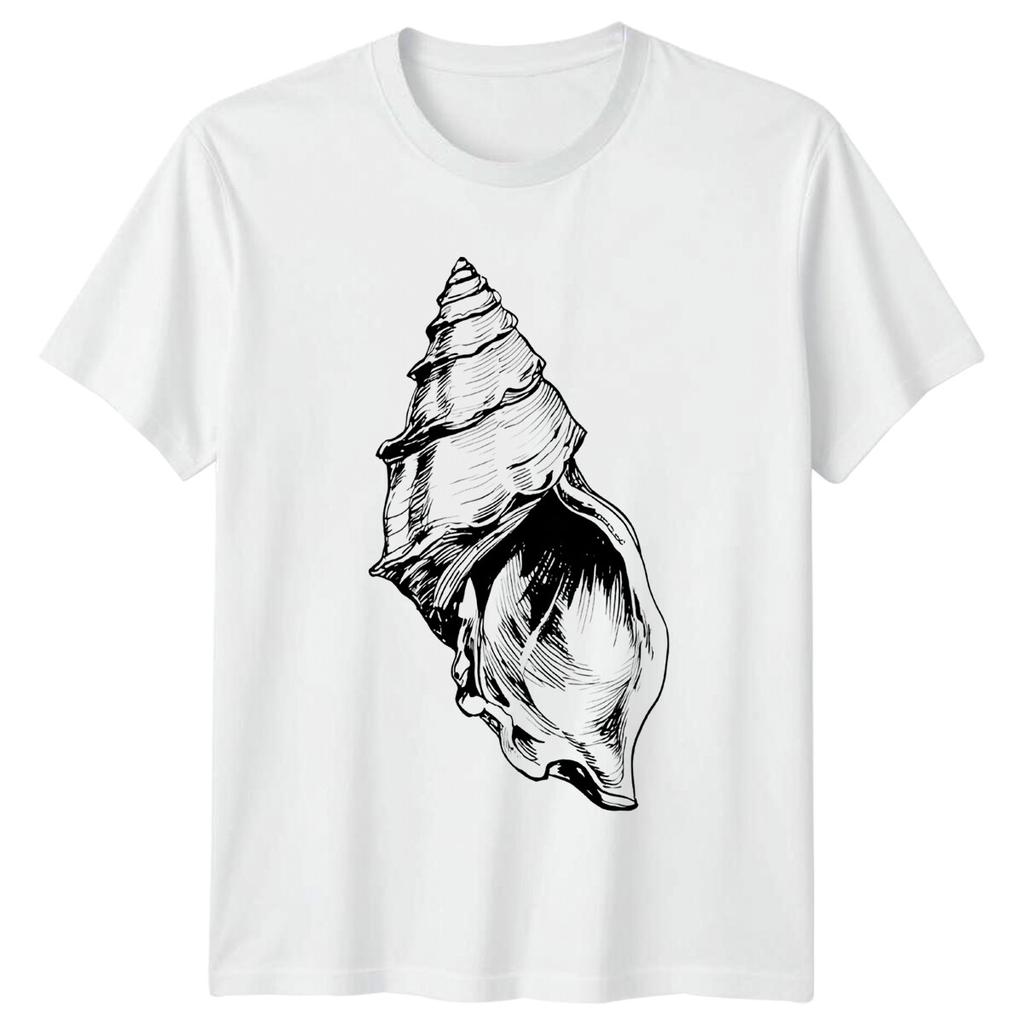 Sea Shells Graphic Mens T-Shirt Womens Tee Unisex Beach Top