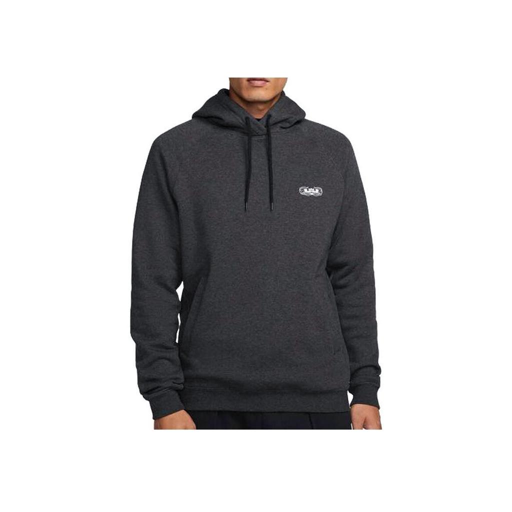 Nike Solid Color Hooded Pullover With Brand Logo Letter Print Long Sleeve Sweatshirt Men Tops Dark-Grey DQ6130-032