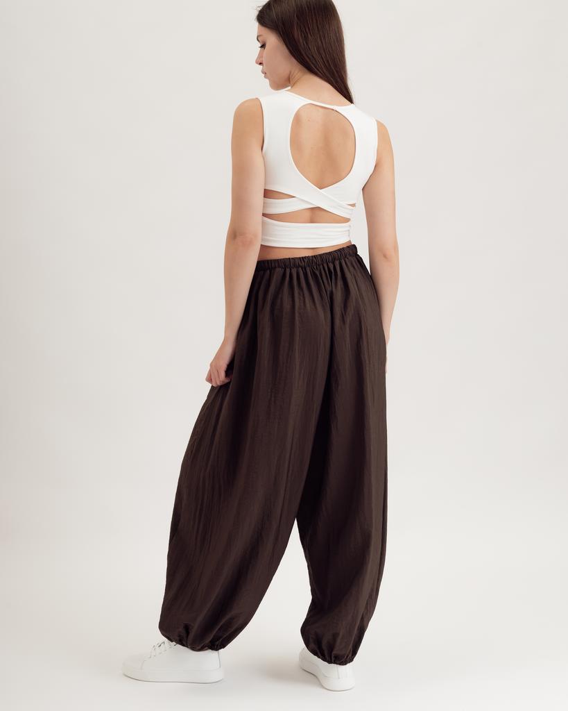 Women's Loose Trousers 5368 36 Chocolate