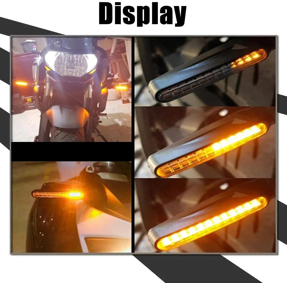 2PCS Universal LED Motorcycle Turn Signal Light 12v IP68 Waterproof Amber Flasher Indicator Blinker Rear Lights Lamp Accessories